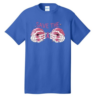 Save The Boobees Boo Bees Breast Cancer Halloween Gift Tall T-Shirt