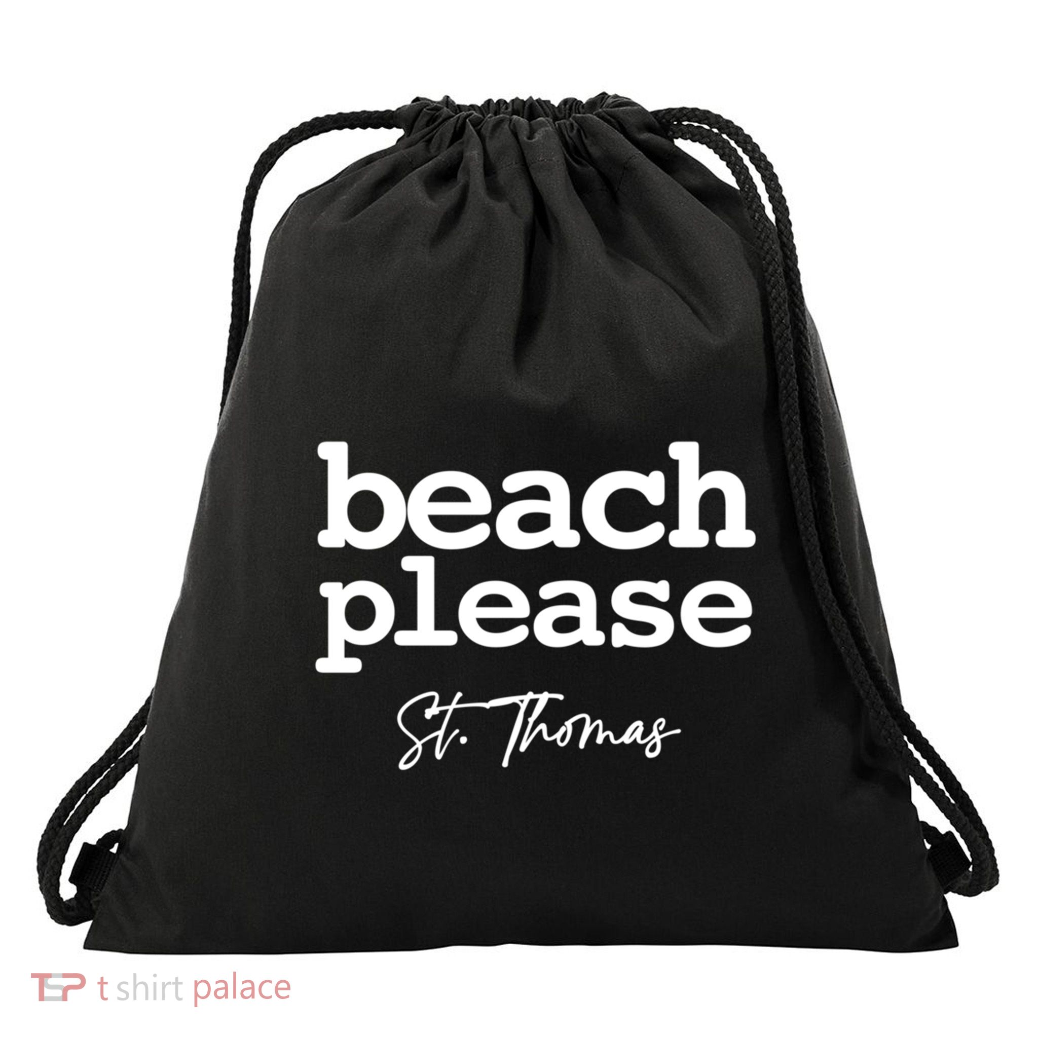 St Thomas Beach Please Simple Graphic Great Gift Drawstring Bag