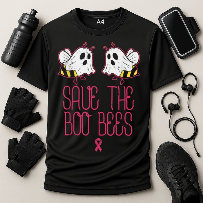 Save The Boobees Boo Bees Breast Cancer Halloween Cooling Performance Crew T-Shirt
