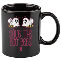 Save The Boobees Boo Bees Breast Cancer Halloween 11oz C Handle Ceramic Mug