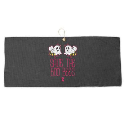 Save The Boobees Boo Bees Breast Cancer Halloween Large Microfiber Waffle Golf Towel