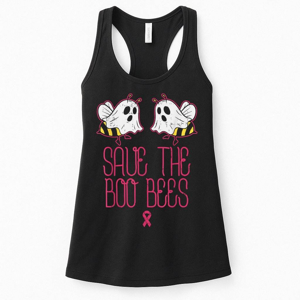 Save The Boobees Boo Bees Breast Cancer Halloween Womens Tank Top