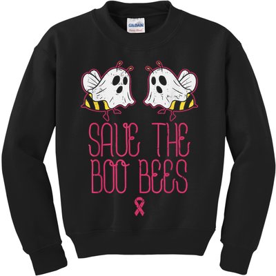 Save The Boobees Boo Bees Breast Cancer Halloween Kids Sweatshirt