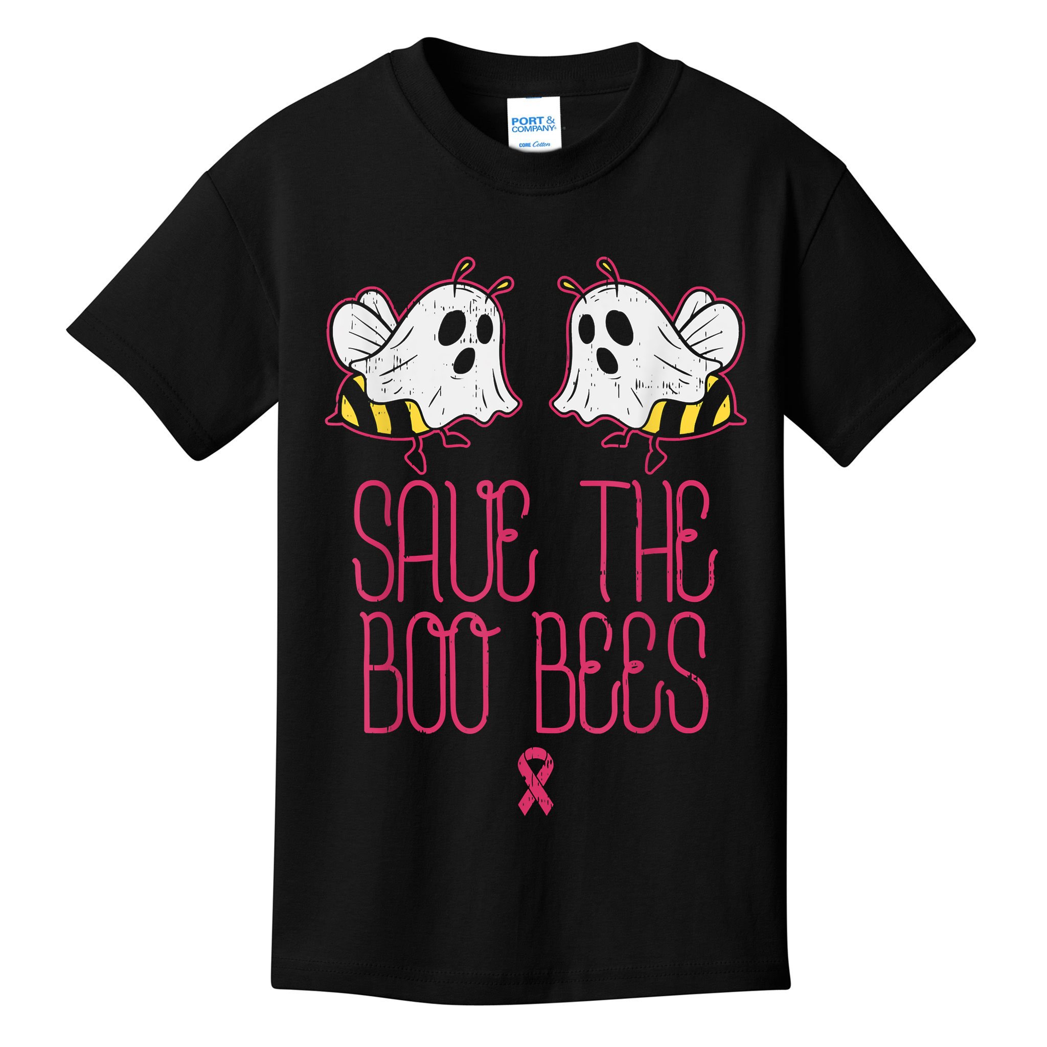 Save The Boobees Boo Bees Breast Cancer Halloween Kids T-Shirt