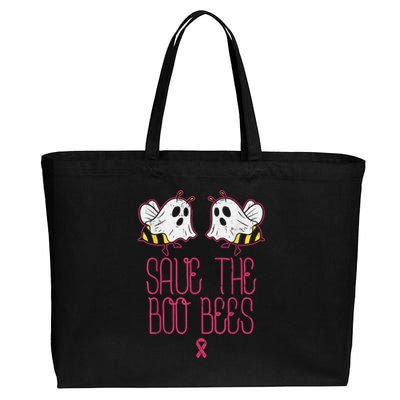 Save The Boobees Boo Bees Breast Cancer Halloween Cotton Canvas Jumbo Tote