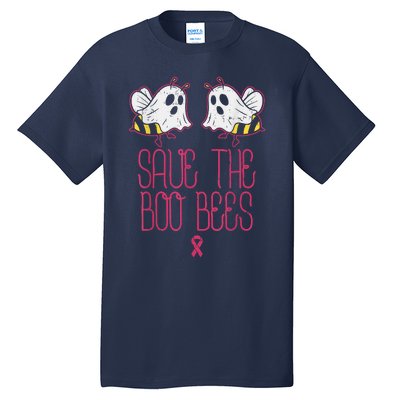 Save The Boobees Boo Bees Breast Cancer Halloween Tall T-Shirt