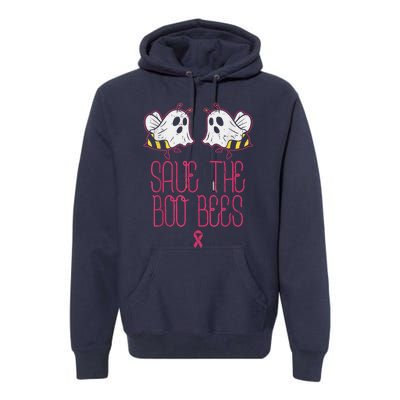 Save The Boobees Boo Bees Breast Cancer Halloween Premium Hoodie