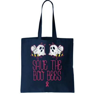 Save The Boobees Boo Bees Breast Cancer Halloween Tote Bag