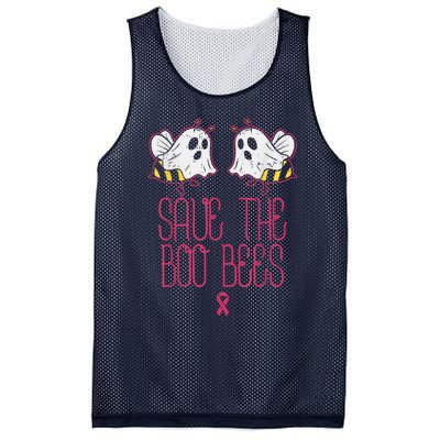 Save The Boobees Boo Bees Breast Cancer Halloween Mesh Reversible Basketball Jersey Tank