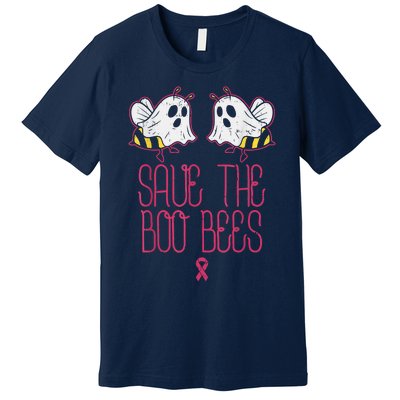 Save The Boobees Boo Bees Breast Cancer Halloween Premium T-Shirt