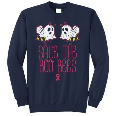 Save The Boobees Boo Bees Breast Cancer Halloween Tall Sweatshirt