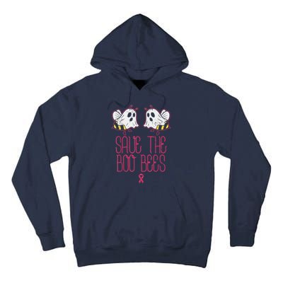 Save The Boobees Boo Bees Breast Cancer Halloween Tall Hoodie