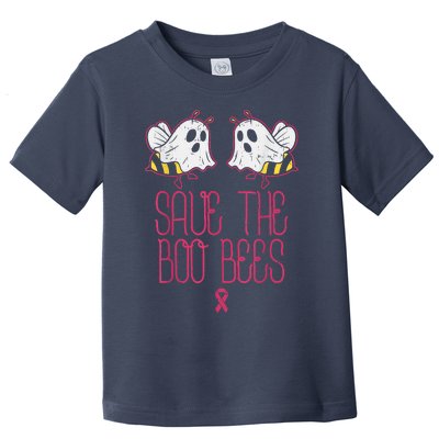 Save The Boobees Boo Bees Breast Cancer Halloween Toddler T-Shirt