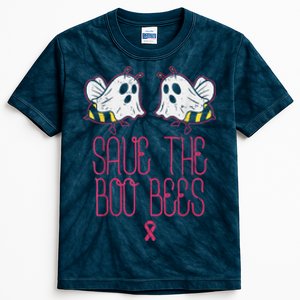 Save The Boobees Boo Bees Breast Cancer Halloween Kids Tie-Dye T-Shirt