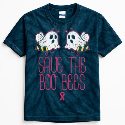 Save The Boobees Boo Bees Breast Cancer Halloween Kids Tie-Dye T-Shirt