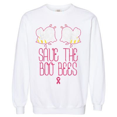 Save The Boobees Boo Bees Breast Cancer Halloween Garment-Dyed Sweatshirt