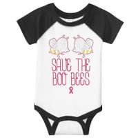 Save The Boobees Boo Bees Breast Cancer Halloween Infant Baby Jersey Bodysuit