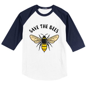 Save The Bees Save Our Planet Beekeeper Honey Earth Day Gift Baseball Sleeve Shirt