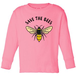 Save The Bees Save Our Planet Beekeeper Honey Earth Day Gift Toddler Long Sleeve Shirt