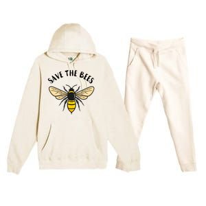 Save The Bees Save Our Planet Beekeeper Honey Earth Day Gift Premium Hooded Sweatsuit Set