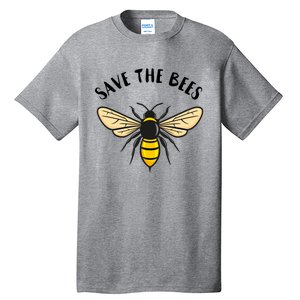 Save The Bees Save Our Planet Beekeeper Honey Earth Day Gift Tall T-Shirt