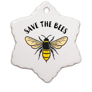 Save The Bees Save Our Planet Beekeeper Honey Earth Day Gift Ceramic Star Ornament