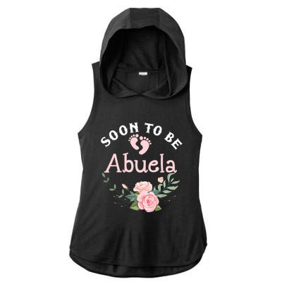 Soon To Be Abuela First Time Grandma Promoted To New Grandma Gift Ladies PosiCharge Tri-Blend Wicking Draft Hoodie Tank