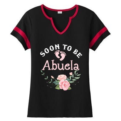 Soon To Be Abuela First Time Grandma Promoted To New Grandma Gift Ladies Halftime Notch Neck Tee