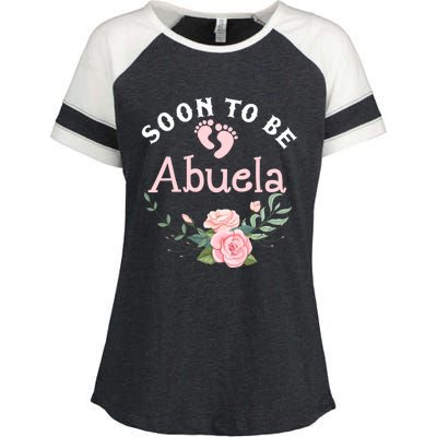 Soon To Be Abuela First Time Grandma Promoted To New Grandma Gift Enza Ladies Jersey Colorblock Tee