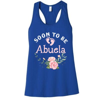 Soon To Be Abuela First Time Grandma Promoted To New Grandma Gift Women's Racerback Tank