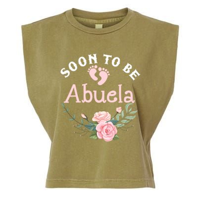 Soon To Be Abuela First Time Grandma Promoted To New Grandma Gift Garment-Dyed Women's Muscle Tee