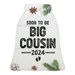 Soon To Be Big Cousin 2024 Promoted To Big Cousin Ceramic Bell Ornament