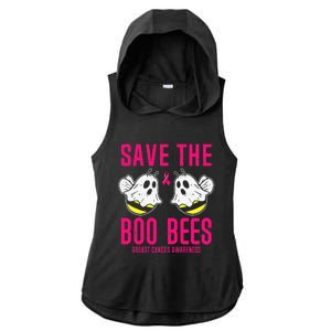 Save The Boobees Boo Bees Breast Cancer Halloween Ladies PosiCharge Tri-Blend Wicking Draft Hoodie Tank