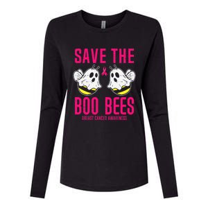 Save The Boobees Boo Bees Breast Cancer Halloween Womens Cotton Relaxed Long Sleeve T-Shirt