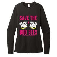 Save The Boobees Boo Bees Breast Cancer Halloween Womens CVC Long Sleeve Shirt