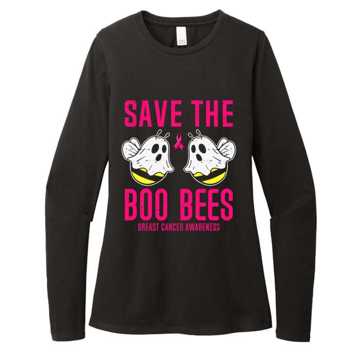 Save The Boobees Boo Bees Breast Cancer Halloween Womens CVC Long Sleeve Shirt