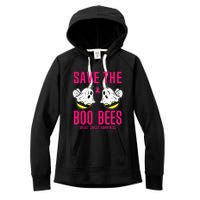 Save The Boobees Boo Bees Breast Cancer Halloween Women's Fleece Hoodie