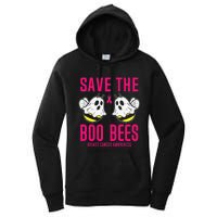 Save The Boobees Boo Bees Breast Cancer Halloween Women's Pullover Hoodie