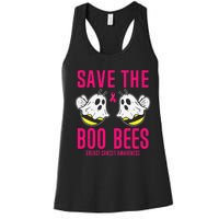 Save The Boobees Boo Bees Breast Cancer Halloween Women's Racerback Tank