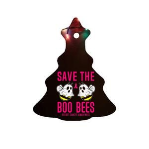 Save The Boobees Boo Bees Breast Cancer Halloween Ceramic Tree Ornament