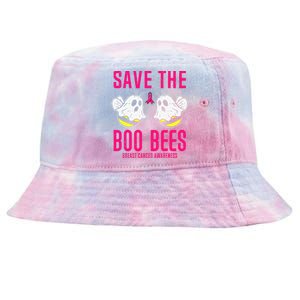 Save The Boobees Boo Bees Breast Cancer Halloween Tie-Dyed Bucket Hat