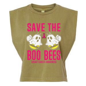 Save The Boobees Boo Bees Breast Cancer Halloween Garment-Dyed Women's Muscle Tee