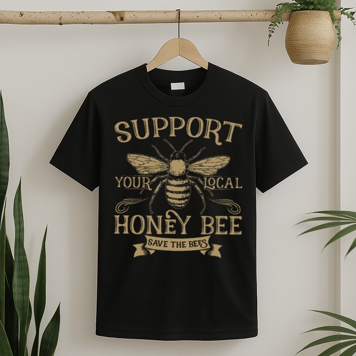 Save The Bees Local Honey Bee Support T-Shirt