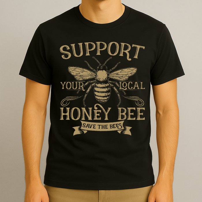 Save The Bees Local Honey Bee Support T-Shirt