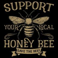 Save The Bees Local Honey Bee Support Drawstring Bag