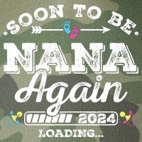 Soon To Be Nana Again 2024 Loading Pregnancy Announcement Legacy Tie Dye Trucker Hat