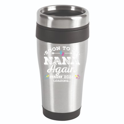 Soon To Be Nana Again 2024 Loading Pregnancy Announcement 16oz Travel Tumbler