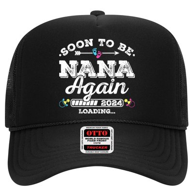Soon To Be Nana Again 2024 Loading Pregnancy Announcement Trucker Hat