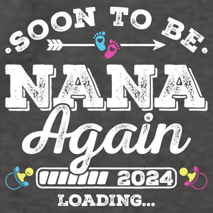 Soon To Be Nana Again 2024 Loading Pregnancy Announcement Vector Backpack