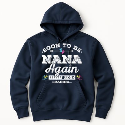 Soon To Be Nana Again 2024 Loading Pregnancy Announcement Hoodie